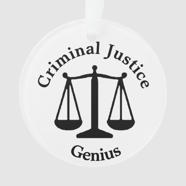 Criminal Justice Genius Ornament (Front)
