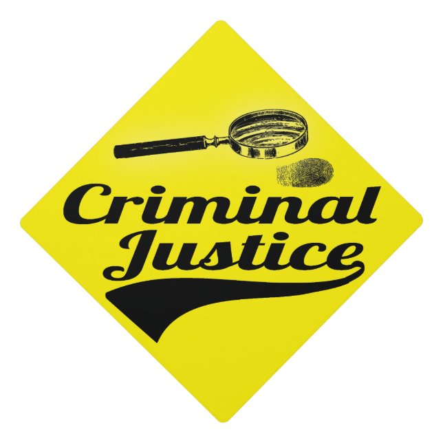 Criminal Justice Graduation Cap Topper (Front)
