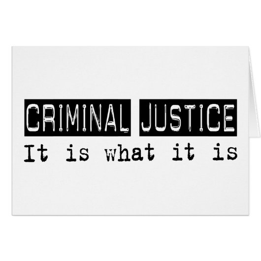 Criminal Justice It Is Cards (Front Horizontal)