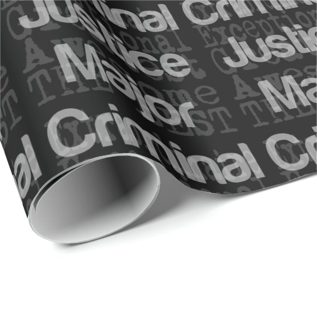 Criminal Justice Major Extraordinaire Wrapping Paper (Roll Corner)