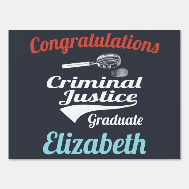 Criminal Justice Major Graduation Sign (Front)