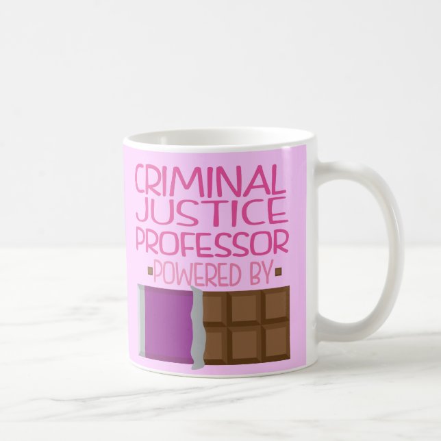 Criminal Justice Professor Chocolate Gift for Her Coffee Mug (Right)
