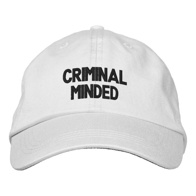 criminal minded Adjustable Hat (Front)