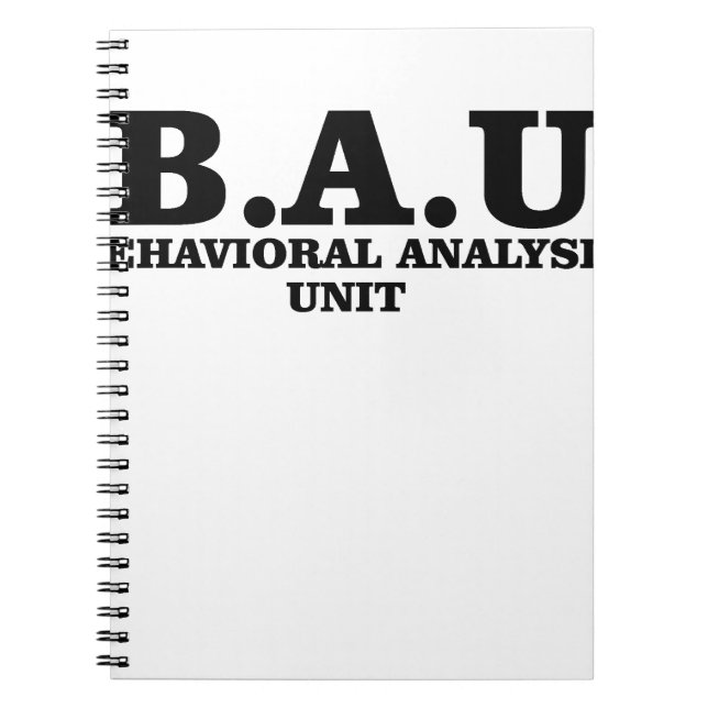 Criminal Minds BAU Behavioral Analysis Unit Shirts Notebook (Front)