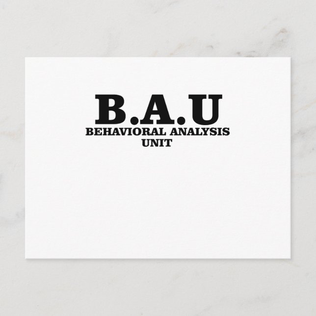 Criminal Minds BAU Behavioral Analysis Unit Shirts Postcard (Front)