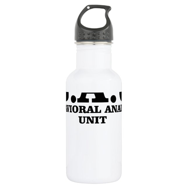 Criminal Minds BAU Behavioral Analysis Unit Shirts Water Bottle (Front)