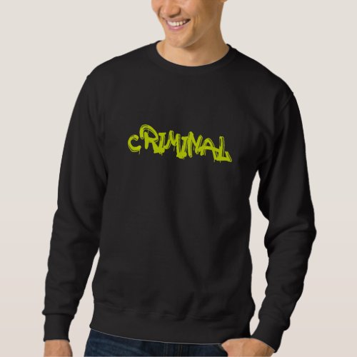 Criminal Punk Emo  Goth Heavy Metal Streetwear Sweatshirt
