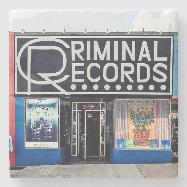 Criminal Records Atlanta, Criminal Records Stone Coaster (Front)