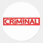 Criminal Stamp Classic Round Sticker