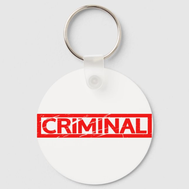 Criminal Stamp Keychain (Front)