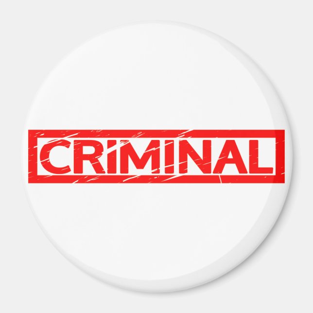 Criminal Stamp Magnet (Front)