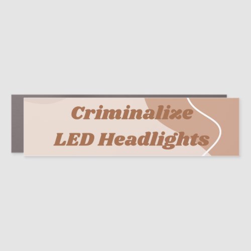 Criminalize LED headlights decal Car Magnet