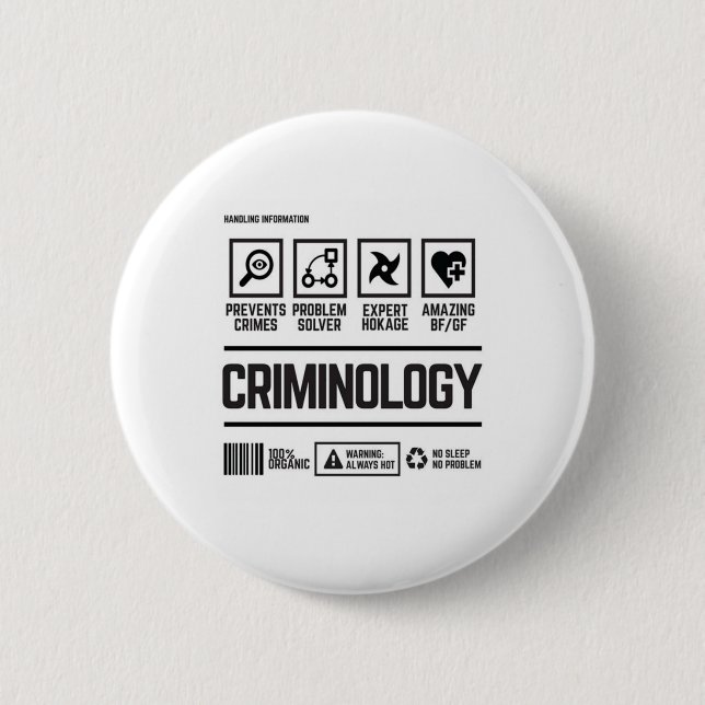 criminology button (Front)