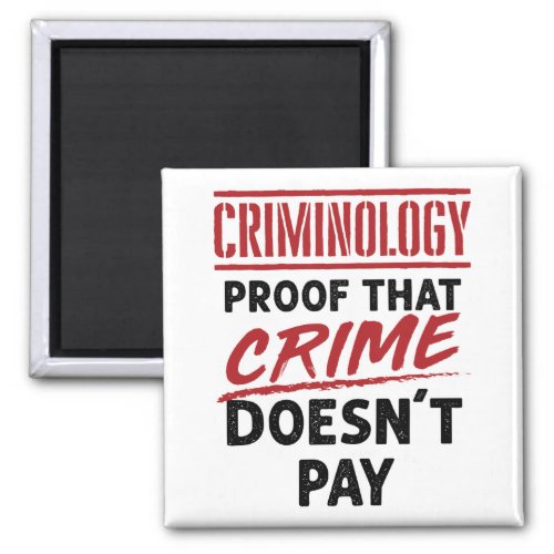 Criminology Proof that Crime Doesnt Pay Magnet