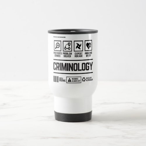 criminology travel mug