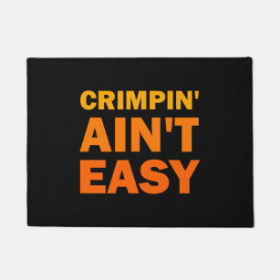 Crimpin' Ain't Easy Rock Climbing Sports Doormat