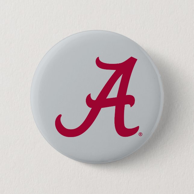 Crimson Alabama A Button (Front)