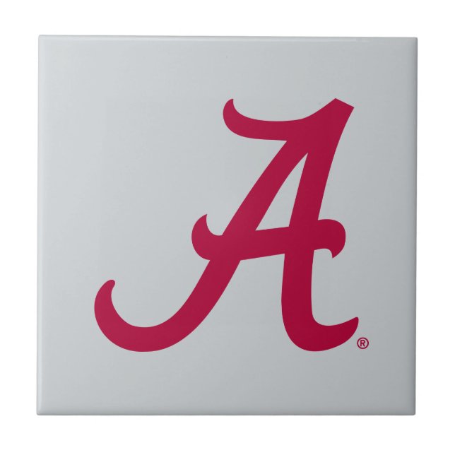 Crimson Alabama A Ceramic Tile (Front)