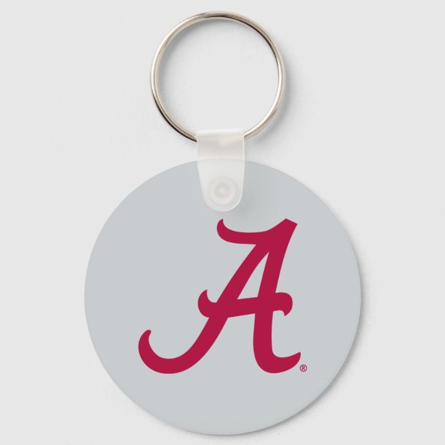 Crimson Alabama A Keychain (Front)