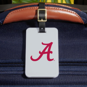 Crimson Alabama A Luggage Tag
