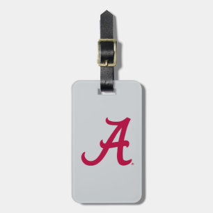 Crimson Alabama A Luggage Tag
