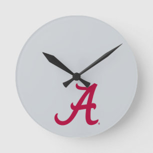 Crimson Alabama A Round Clock