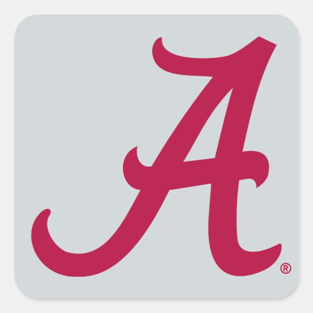 Crimson Alabama A Square Sticker (Front)