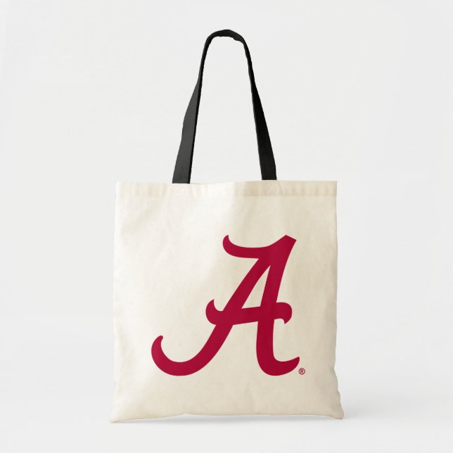 Crimson Alabama A Tote Bag (Front)