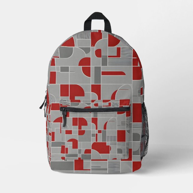 Crimson Alloy Printed Backpack (Front)