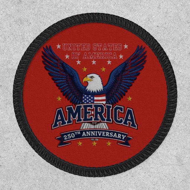 Crimson  America 250th Anniversary Commemorative Patch (Front)