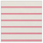 [ Thumbnail: Crimson and Beige Stripes/Lines Pattern Fabric ]