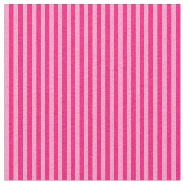 Crimson and Carnation Pink Stripes Fabric (Close Up)