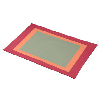 Crimson and Coral and Sage Placemat
