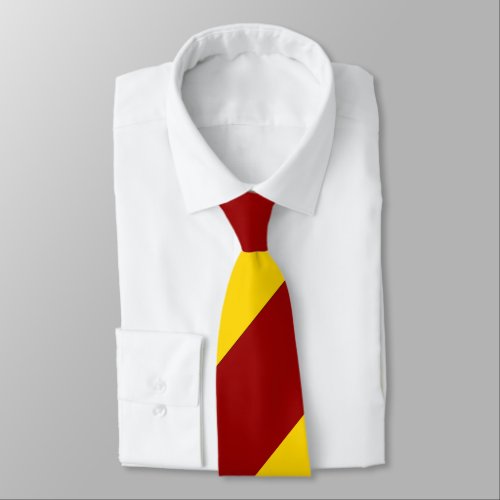 Crimson and Gold Broad Regimental Stripe Tie