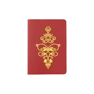 Crimson and Gold Passport Holder