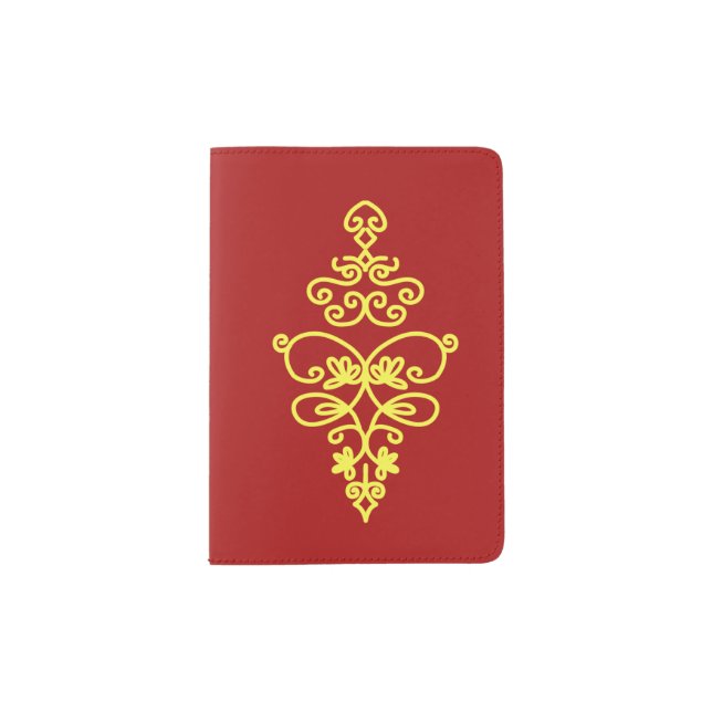 Crimson and Gold Passport Holder (Front)