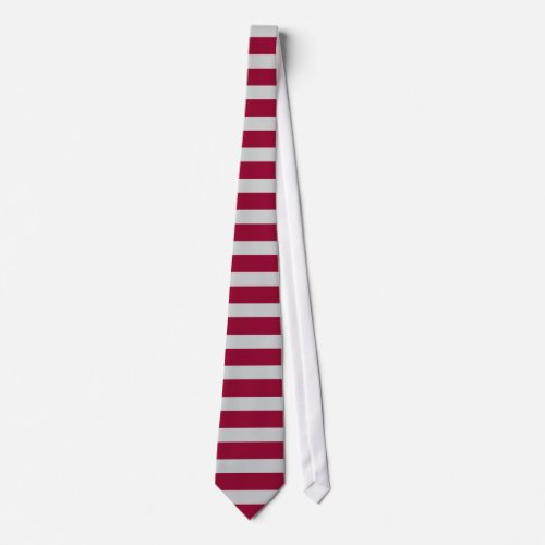 Crimson and Gray Horizontal Stripe Tie