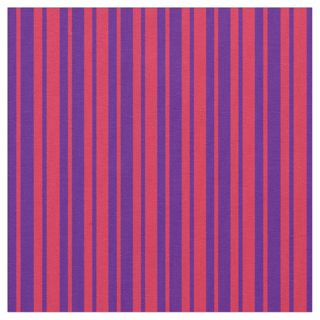 Crimson and Indigo Stripes/Lines Pattern Fabric (Close Up)