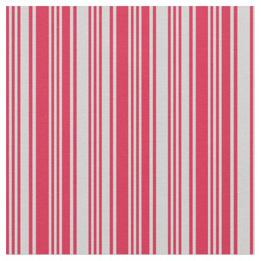 Crimson and Light Grey Lines/Stripes Pattern Fabric