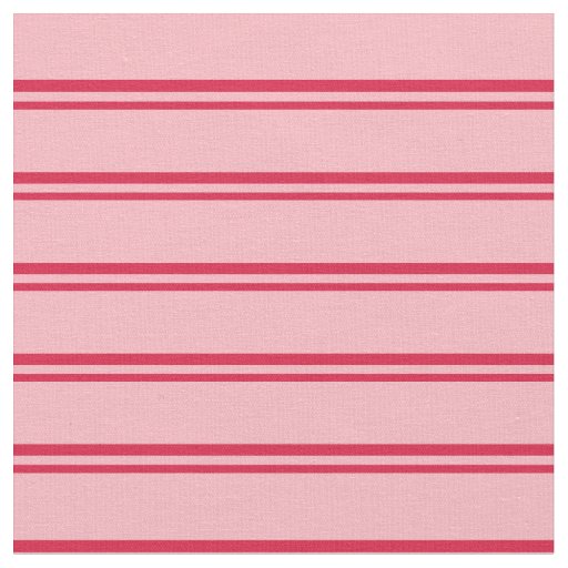 Crimson and Light Pink Pattern of Stripes Fabric