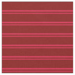 [ Thumbnail: Crimson and Maroon Colored Lined Pattern Fabric ]