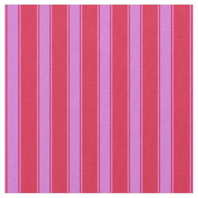 Crimson and Orchid Lines Fabric (Close Up)
