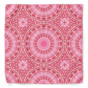 Crimson and Pink Mandala Pattern Bandana