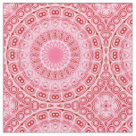 Crimson and Pink Mandala Pattern Fabric