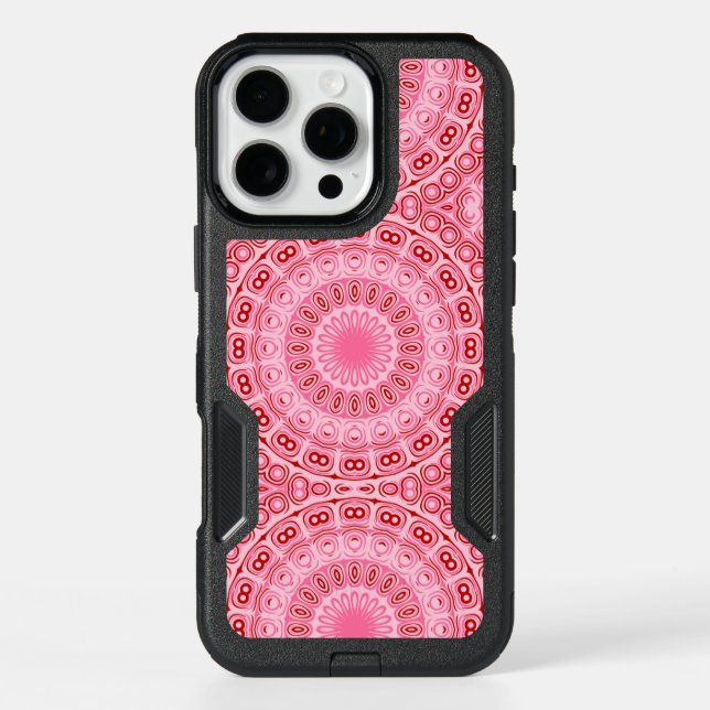 Crimson and Pink Mandala Pattern Otterbox iPhone Case (Back)
