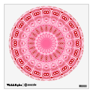 Crimson and Pink Mandala Pattern Wall Decal