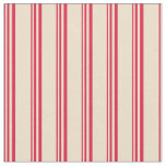 Crimson and Tan Stripes/Lines Pattern Fabric