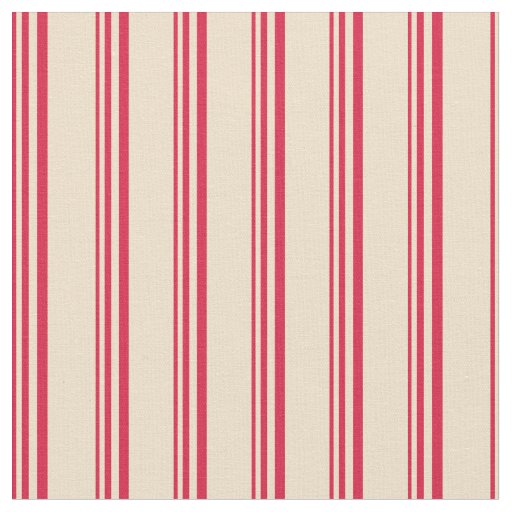 Crimson and Tan Stripes/Lines Pattern Fabric