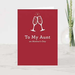 Crimson Aunt Mothers Day Card