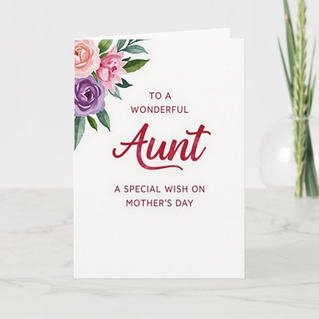 Crimson Aunts Mothers Day Card (Front)